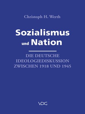 cover image of Sozialismus und Nation